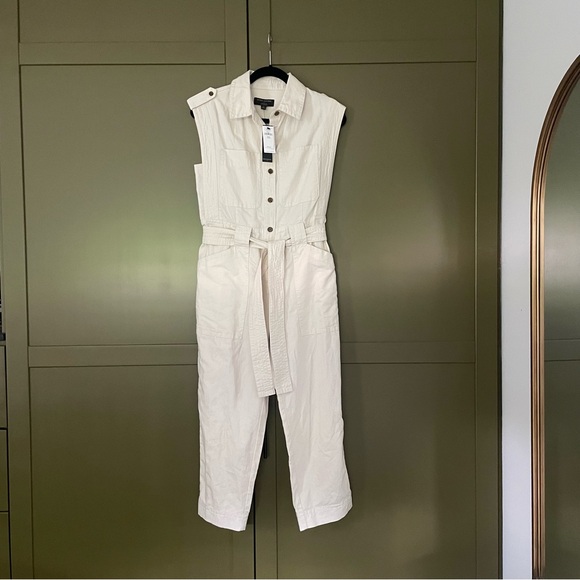 🤍 NWT Banana Republic Linen Blend Jumpsuit (XS Petite) - Picture 2 of 14